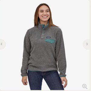 EUC Patagonia Lightweight Synchilla Snap-T Pullover Nickel Epic Blue